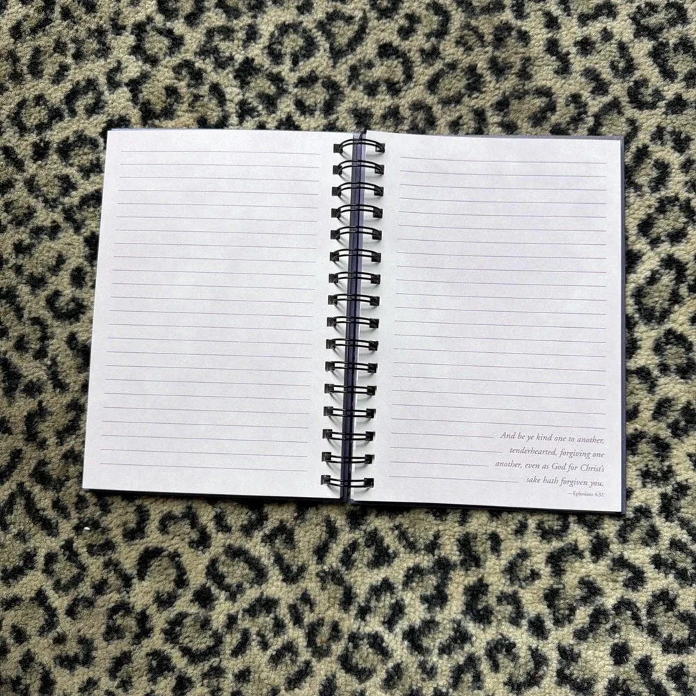 Thomas Kinkade Style Christian Journal Spiral Notebook Scripture Cottage Art New